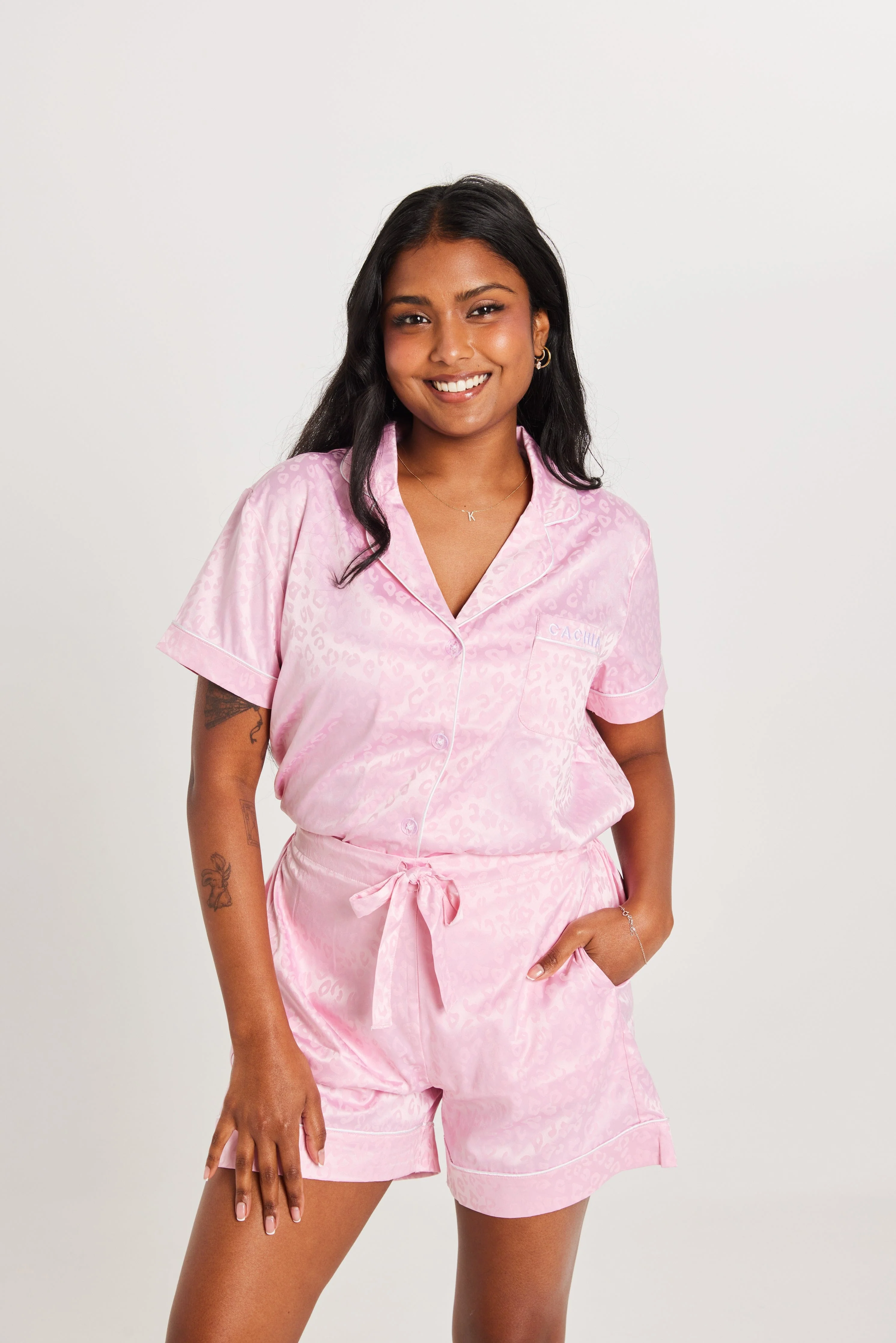 Forever Blush Satin PJ Set - Image 5