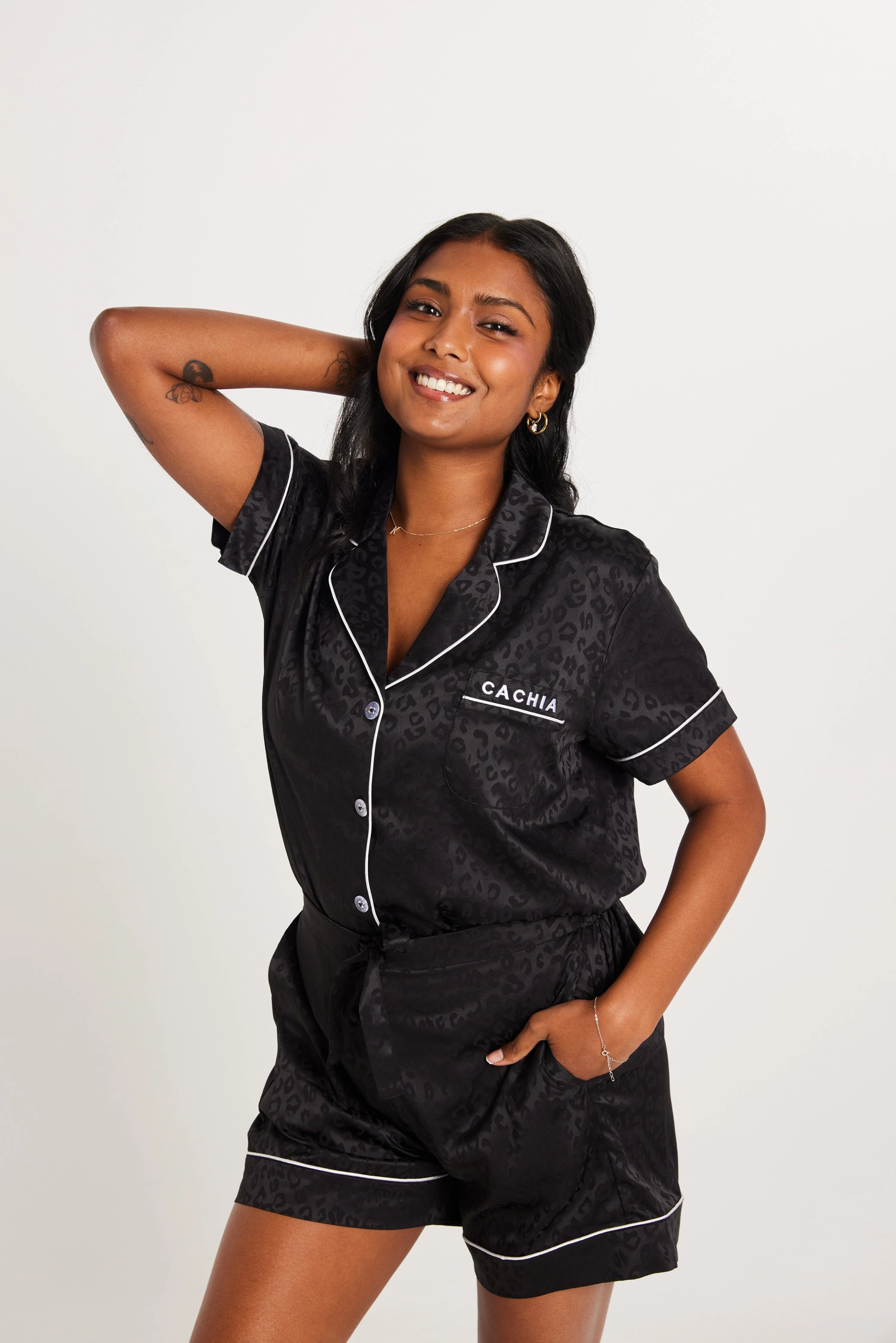 Forever Noir Satin PJ Set - Image 7