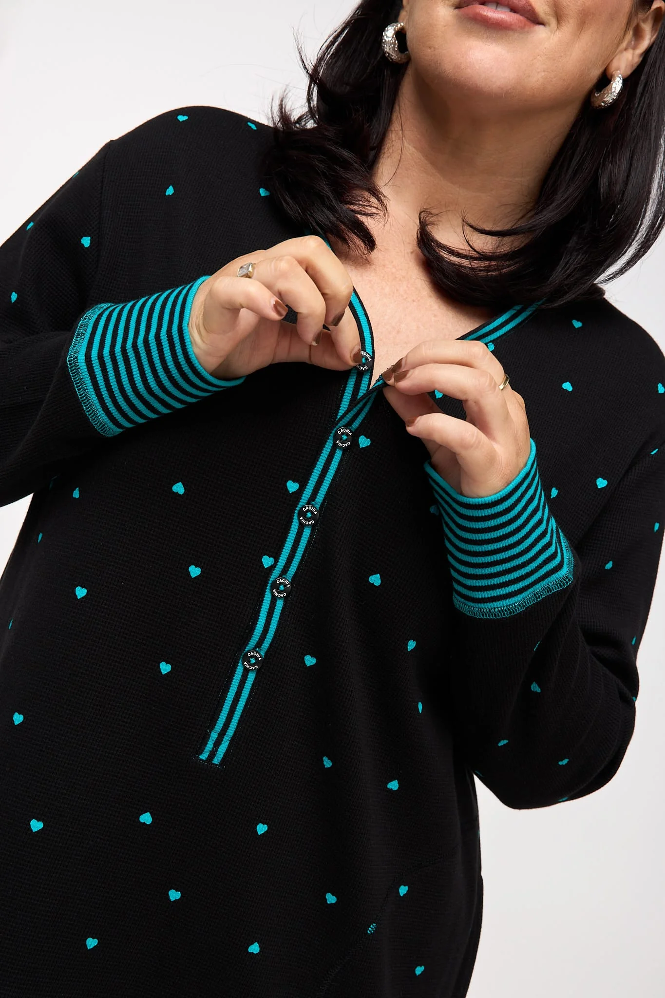 Heart Throb Teal Nightie - Image 4