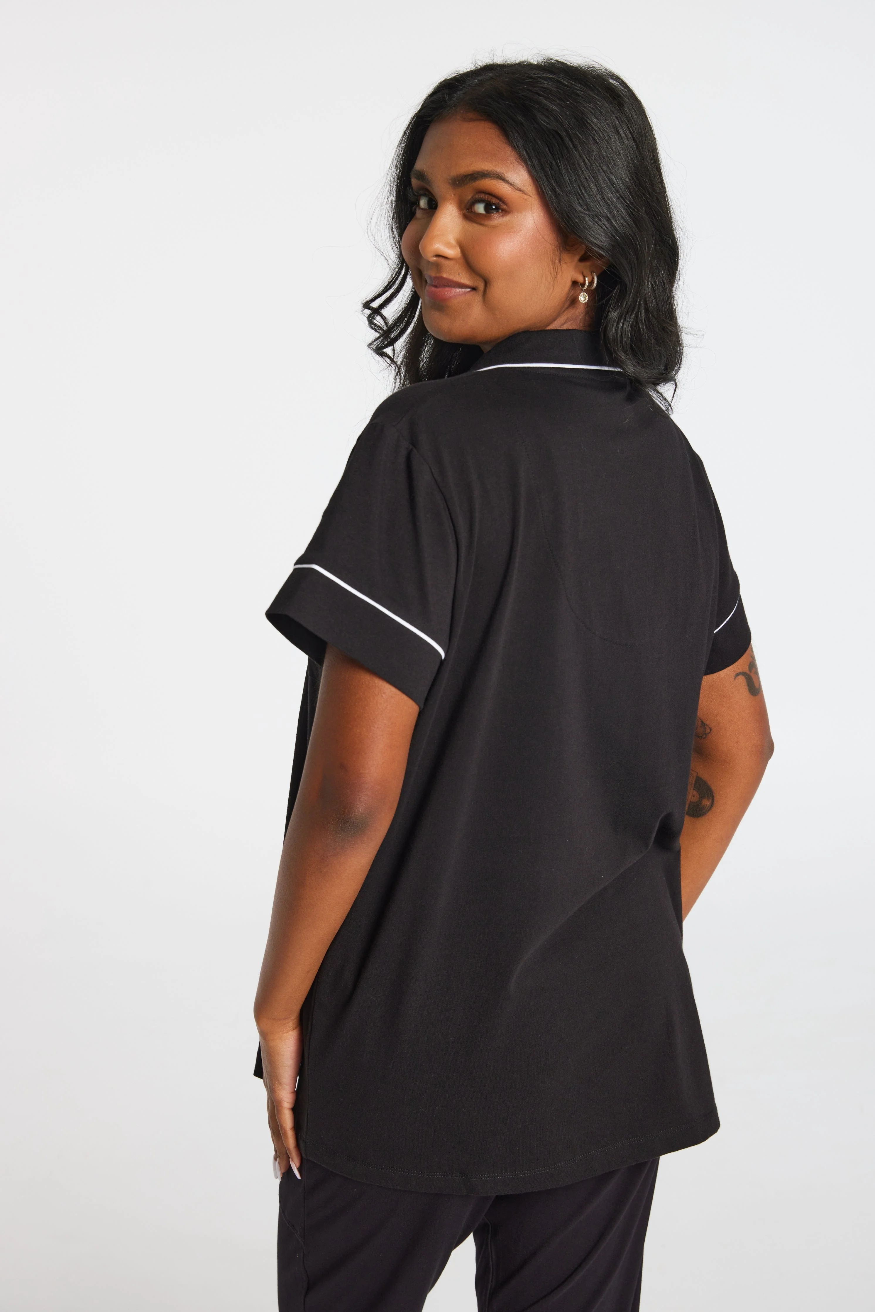 LB Short Sleeve Button Up Top - Image 4